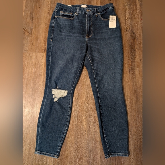 Good American Denim - Good American Good Waist Skinny High Rise Crop Jean Size 15, NWT